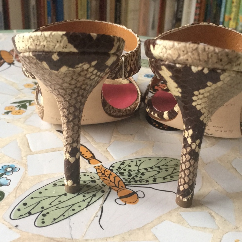 Kate Spade Python Print Leather Heels - image 5